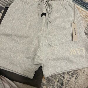 Essentials Light Oatmeal Relaxed Shorts